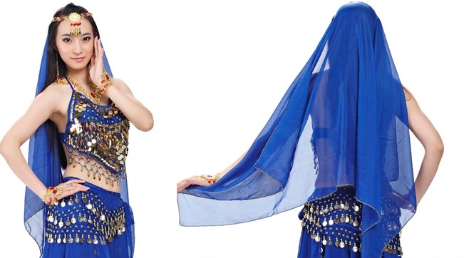 Calcifer 250cmX120cm Silk Belly Dance Scarf Veils Accessories for Women Professional Dancer